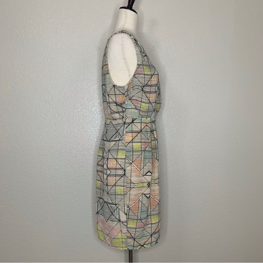 Forever 21 Geometric Print Sheath Dress, Sz Large - Picture 6 of 12